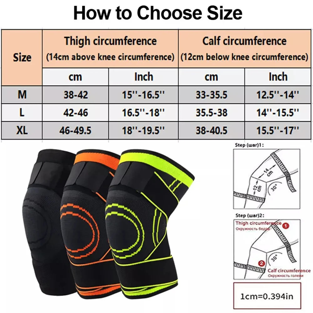 Knee Pads Compression KneePad Knee Braces For Arthritis Joint Support Sports Safety Volleyball Gym Sport Brace Protector 1PC